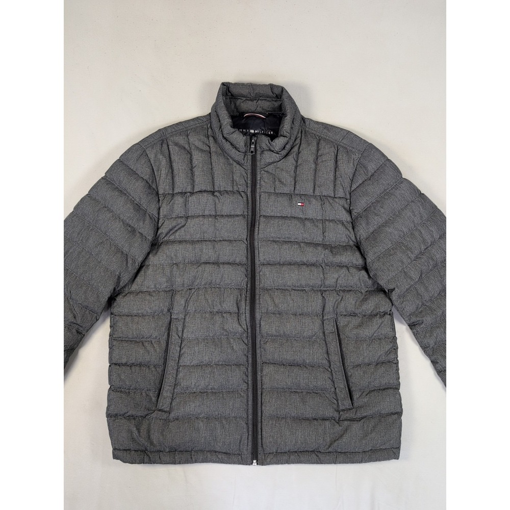 TOMMY HILFIGER Men's Full Zip Natural Down  Packable Jacket Size Large